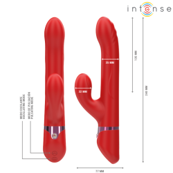 LELE VIBRADOR MULTIFUNCIÓN ROTATORIO &amp; OSCILACIÓN &amp; ESTIMULACIÓN ROJO