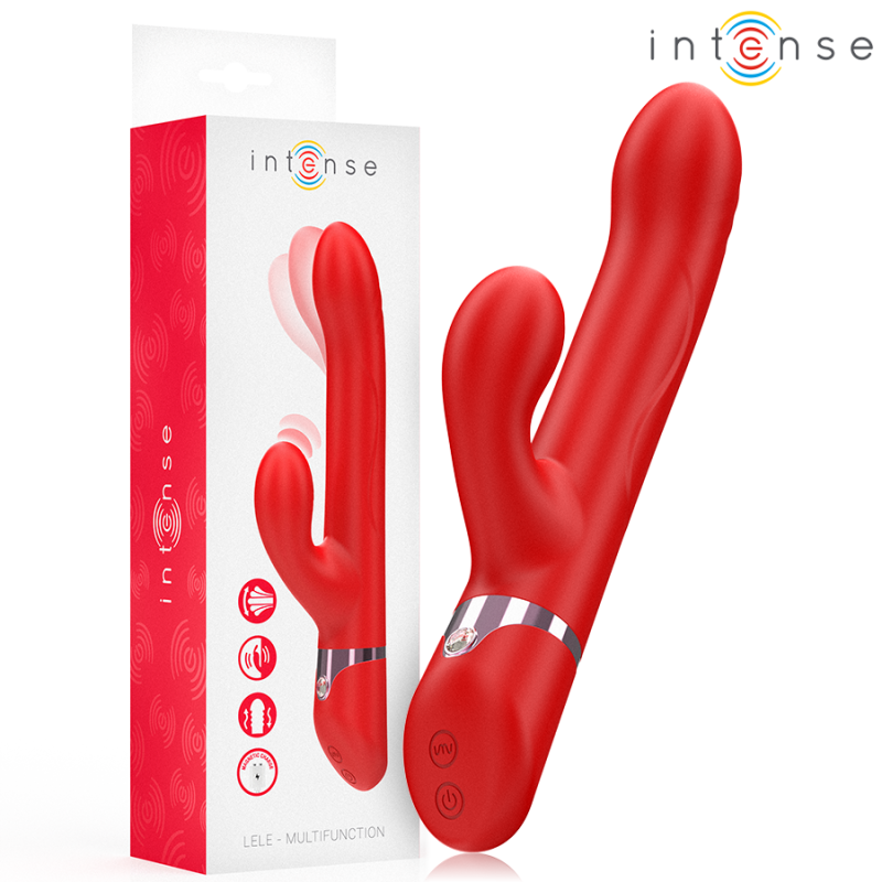LELE VIBRADOR MULTIFUNCIÓN ROTATORIO &amp; OSCILACIÓN &amp; ESTIMULACIÓN ROJO