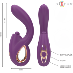 LALI VIBRADOR PUNTO G MULTIFUNCIÓN ESTIMULACIÓN &amp; EMPUJE &amp; VIBRACIÓN MORADO