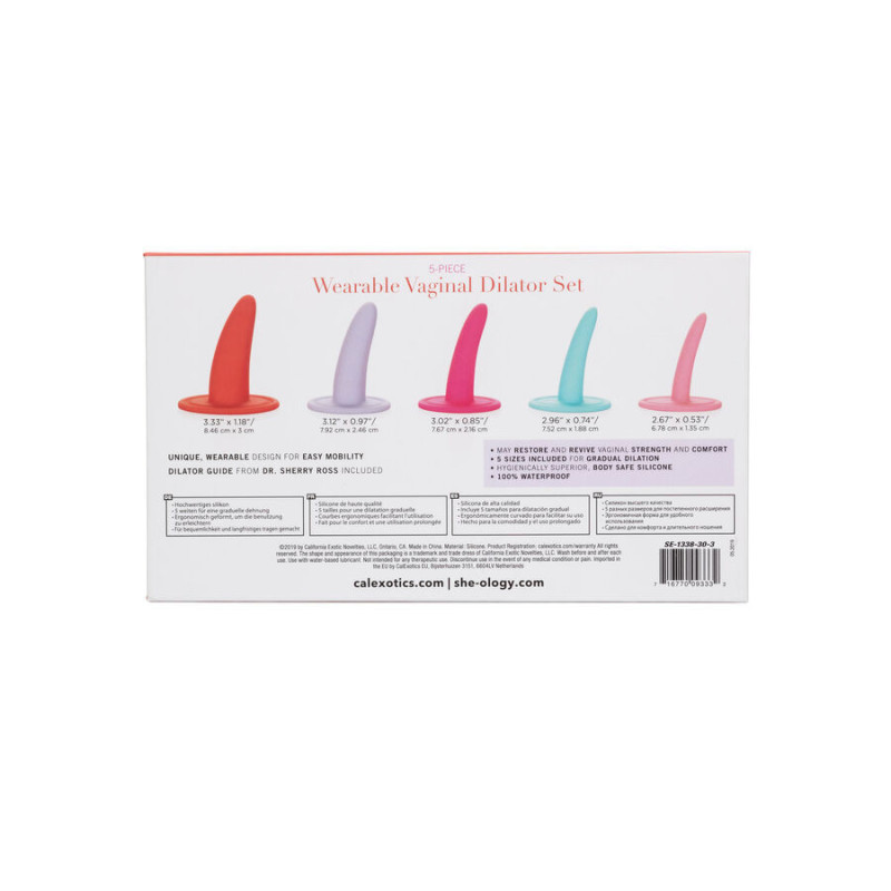 KIT 5PC DILATADORES VAGINALES O ANALES MULTICOLOR