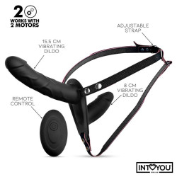 Jordan Arnés Dildo Doble con Vibración y Control Remoto