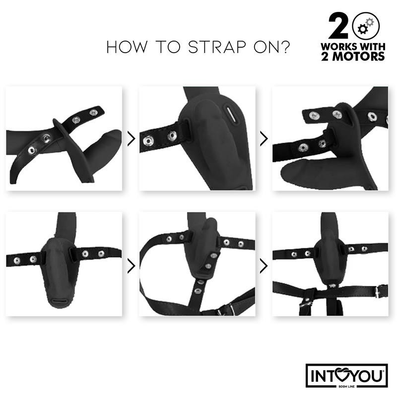 Jordan Arnés Dildo Doble con Vibración y Control Remoto