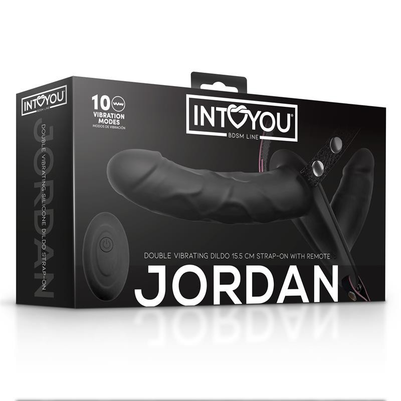 Jordan Arnés Dildo Doble con Vibración y Control Remoto