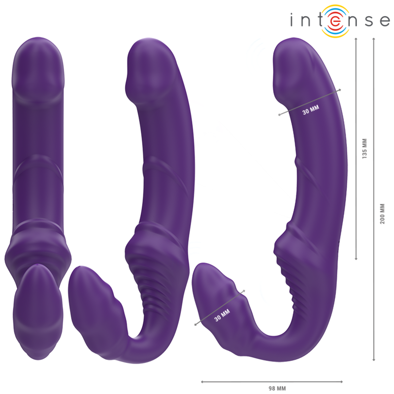 JILL VIBRADOR DOBLE 20 CM VIOLETA CONTROL REMOTO
