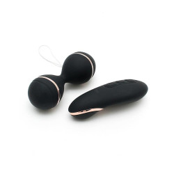 Ibiza Bolas Kegel con Control Remoto y Estimulador Negro