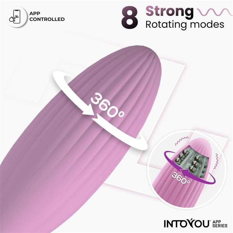 Huevo Vibrador con Bolas Internas con Rotación y APP USB