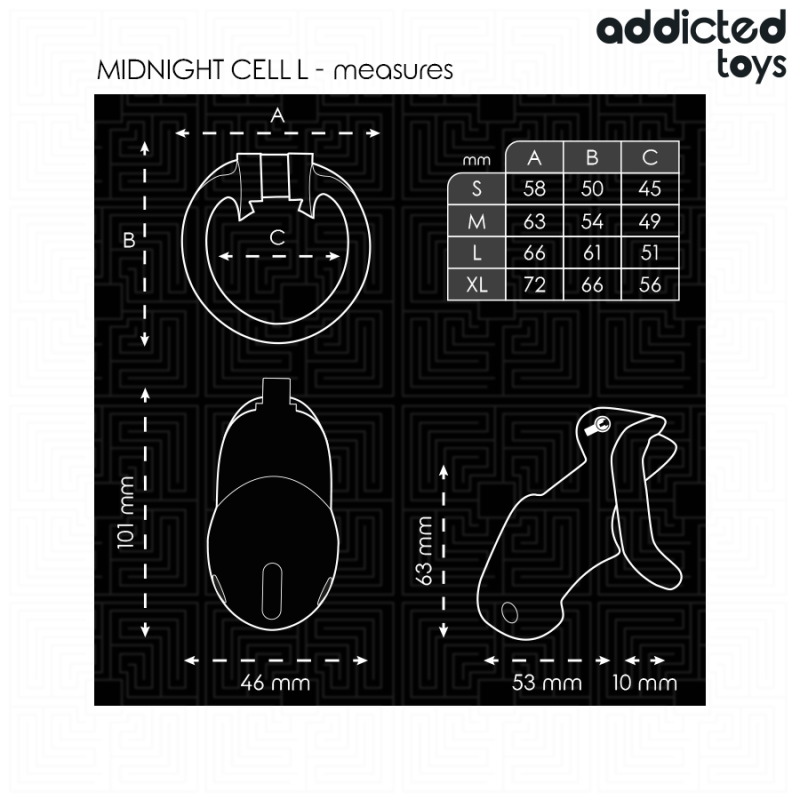 Addicted Toys Locked - Mindnight Cell Jaula Para Pene Talla L