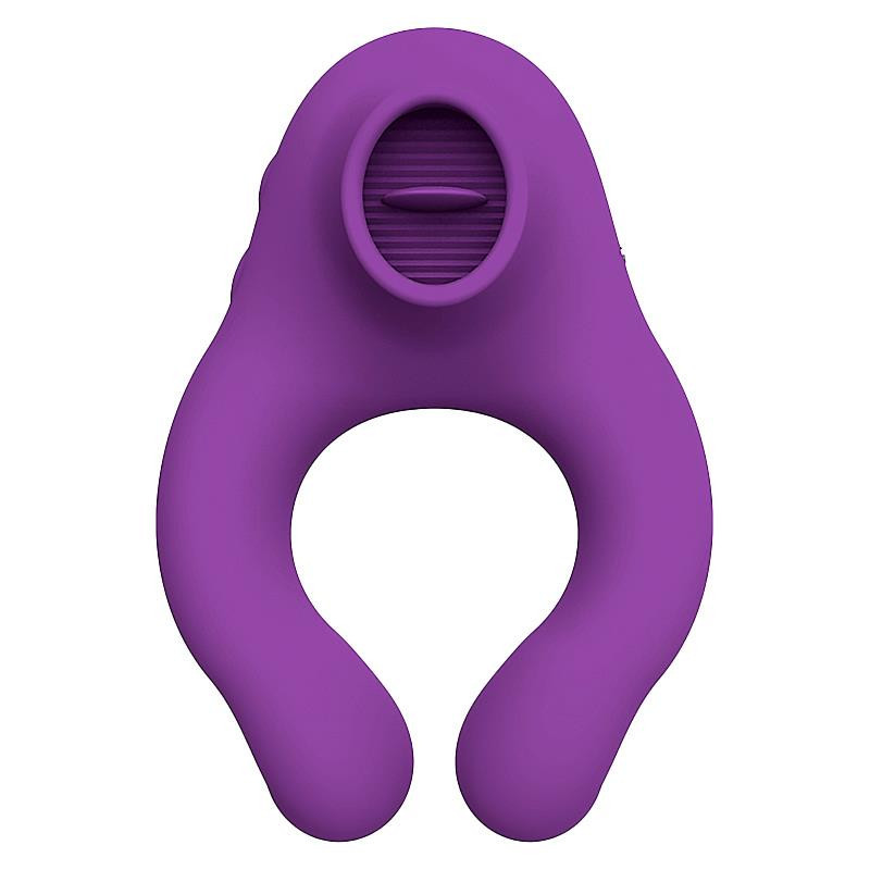 Fenda Anillo Vibrador con Lengua