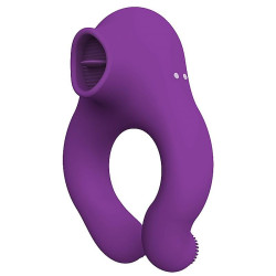 Fenda Anillo Vibrador con Lengua
