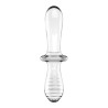 Estimulador de Cristal Double Crystal Hot and Cold Transparente Satisfyer