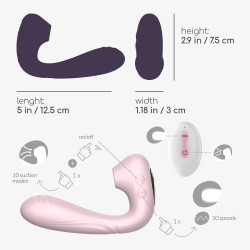 Estimulador con mando inalámbrico pookie + rosa