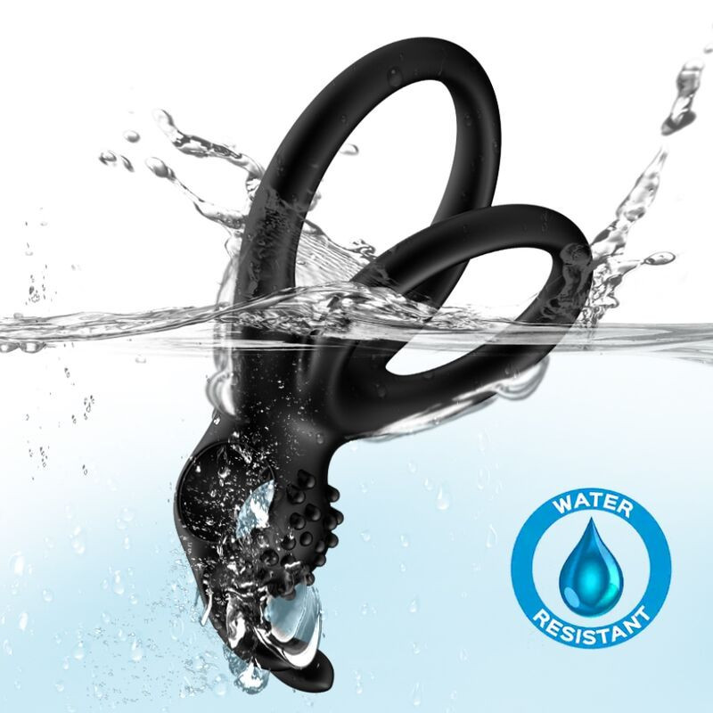 Anillo Doble Vibrador Pareja - Rabit Negro - Armony - Traveler