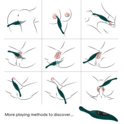 Estimulador &amp; vibrador hoja verde