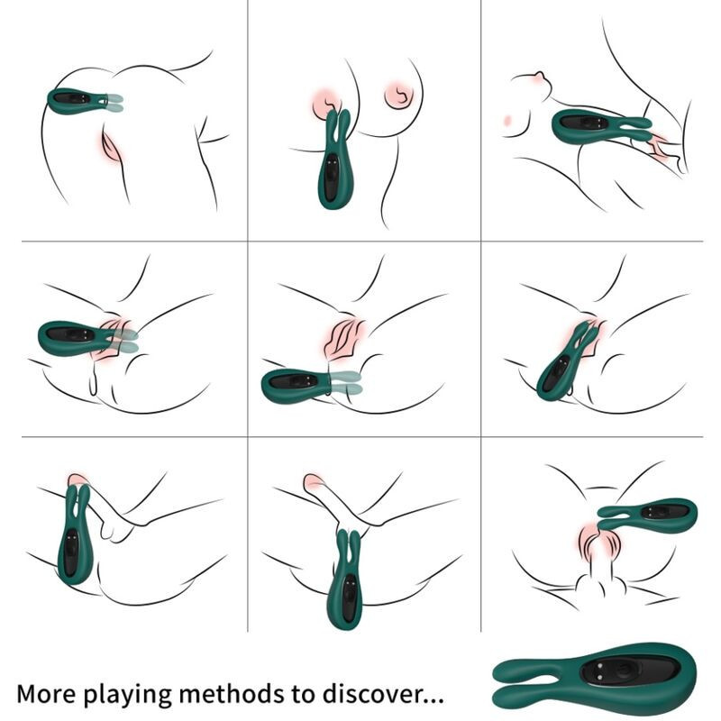 Estimulador & vibrador rabbit verde