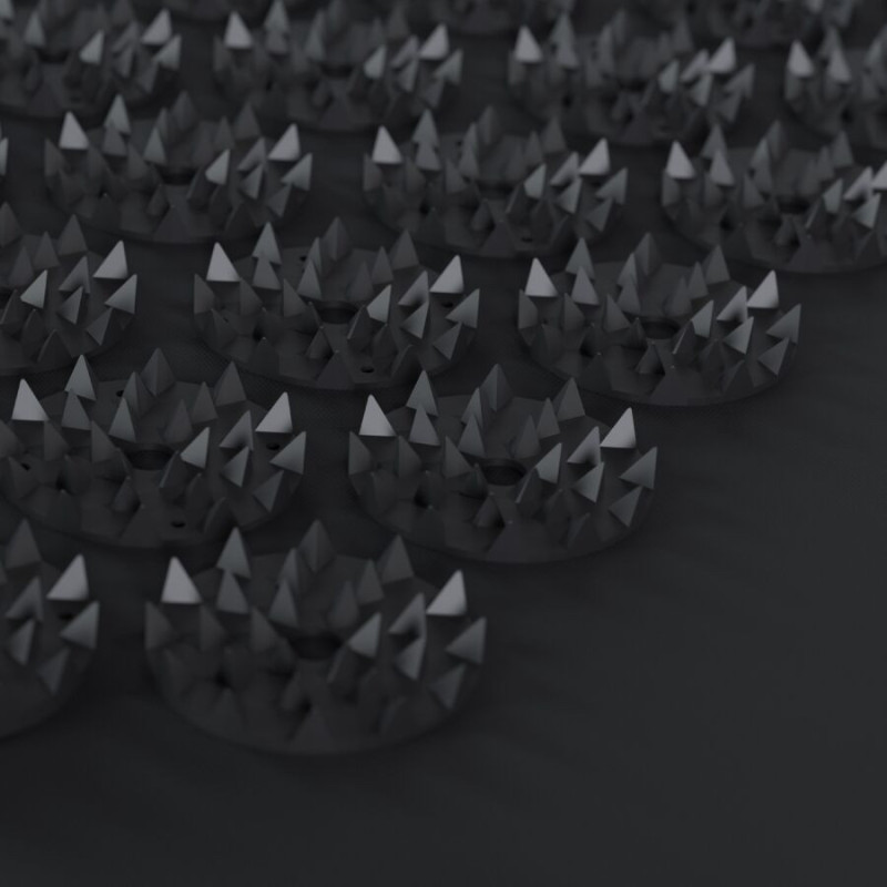 ESTERILLA DE ACUPRESIÓN DE MASAJE CORPORAL NEGRA