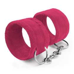 Esposas de Velcro Tough Love Con Cadena de 40cm Extra Rosa