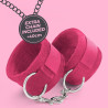 Esposas de Velcro Tough Love Con Cadena de 40cm Extra Rosa
