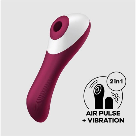 Dual Crush Vibrador y Succionador USB Rojo SATISFYER