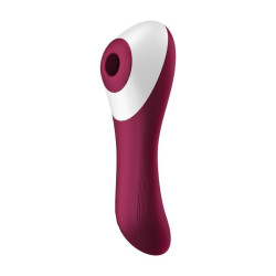 Dual Crush Vibrador y Succionador USB Rojo SATISFYER