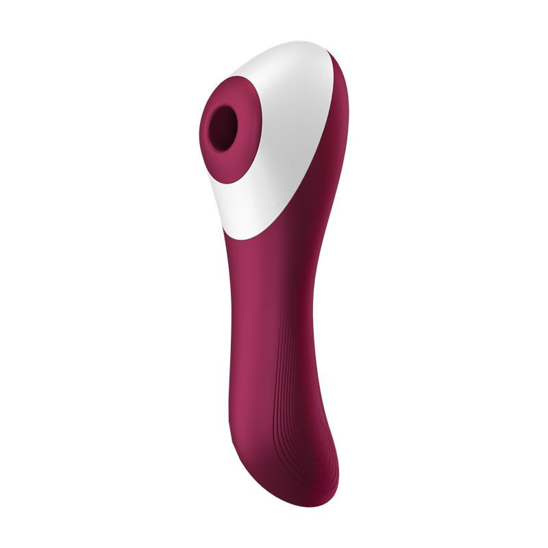 Dual Crush Vibrador y Succionador USB Rojo SATISFYER