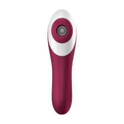 Dual Crush Vibrador y Succionador USB Rojo SATISFYER