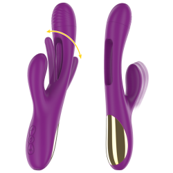 APOLO VIBRADOR MULTIFUNCIÓN RECARGABLE 7 VIBRACIONES CON LENGUA OSCILANTE MORADO