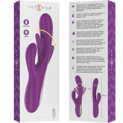 APOLO VIBRADOR MULTIFUNCIÓN RECARGABLE 7 VIBRACIONES CON LENGUA OSCILANTE MORADO