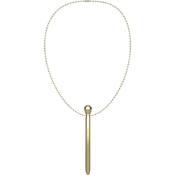 DISCRETO ESTIMULADOR DIAMOND COLLAR RECARGABLE 12 MODOS DE VIBRACIÓN DORADO 12,2 X 1,4