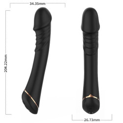 DILDO VIBRADOR SILICONA NEGRO