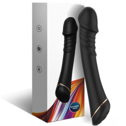 DILDO VIBRADOR SILICONA NEGRO