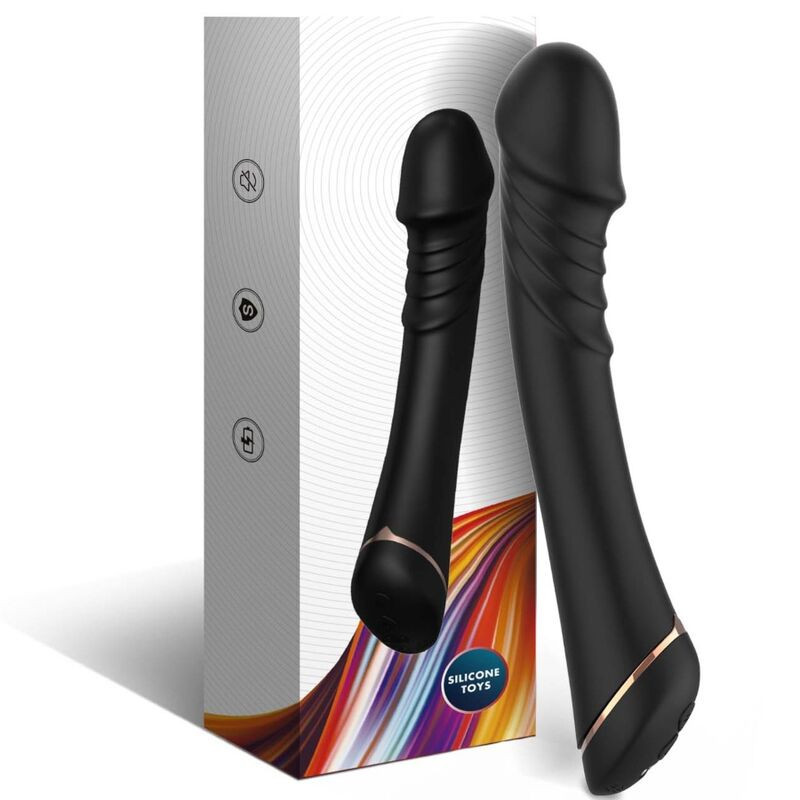 DILDO VIBRADOR SILICONA NEGRO