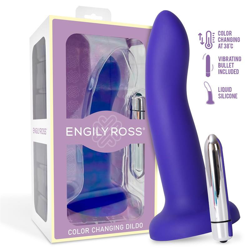 DILDO CON VIBRACIÓN QUE CAMBIA DE COLOR
