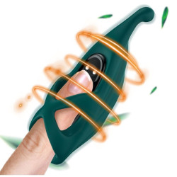 Dedal estimulador & vibrador verde