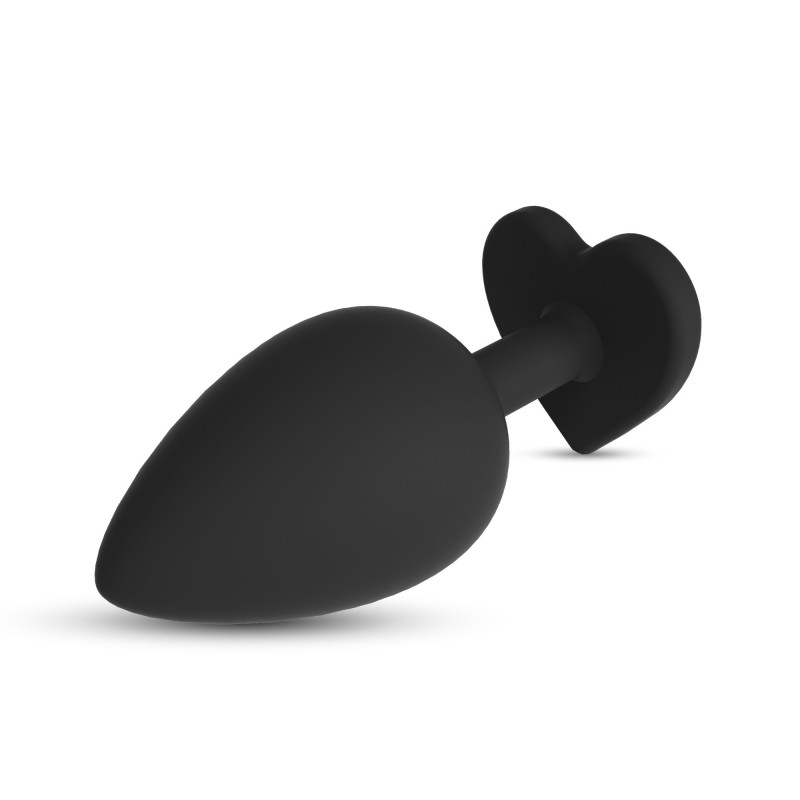 Cuore plug anal grande con 4 joyas
