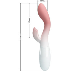 BRIGHTY VIBRADOR PUNTO G + ESTIMULADOR CLÍTORIS 30 VIBRACIONES ROSA