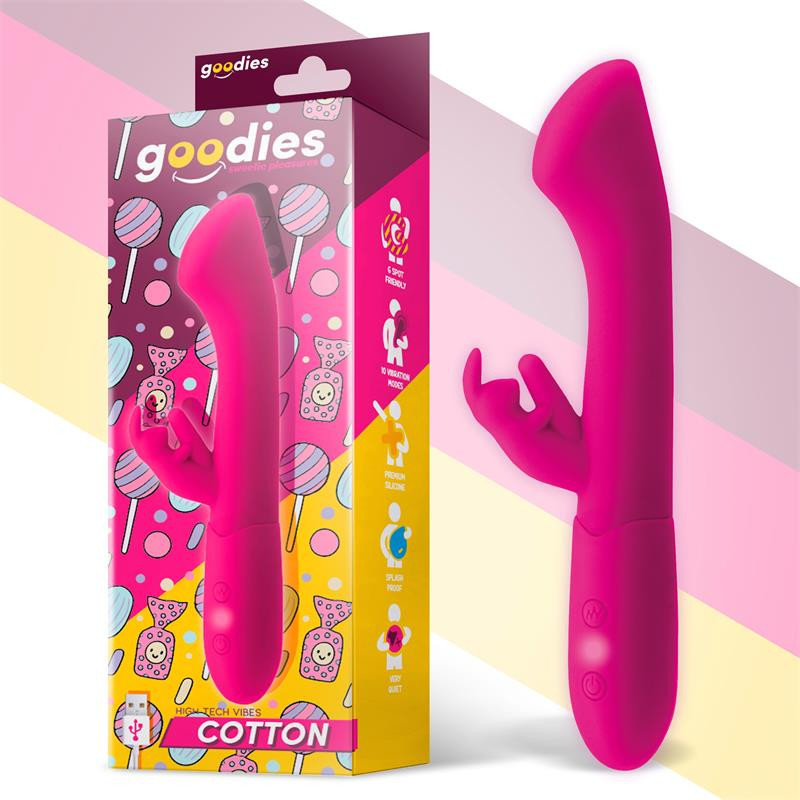 Cotton Vibrador Punto G y Conejito USB Silicona