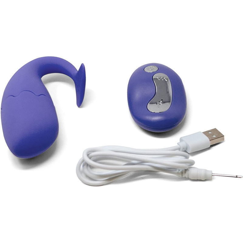 Barine morado huevo vibrador con mando