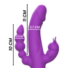 CASANOVA VIBRADOR RABBIT SILICONA TRIPLE MOTOR MORADO