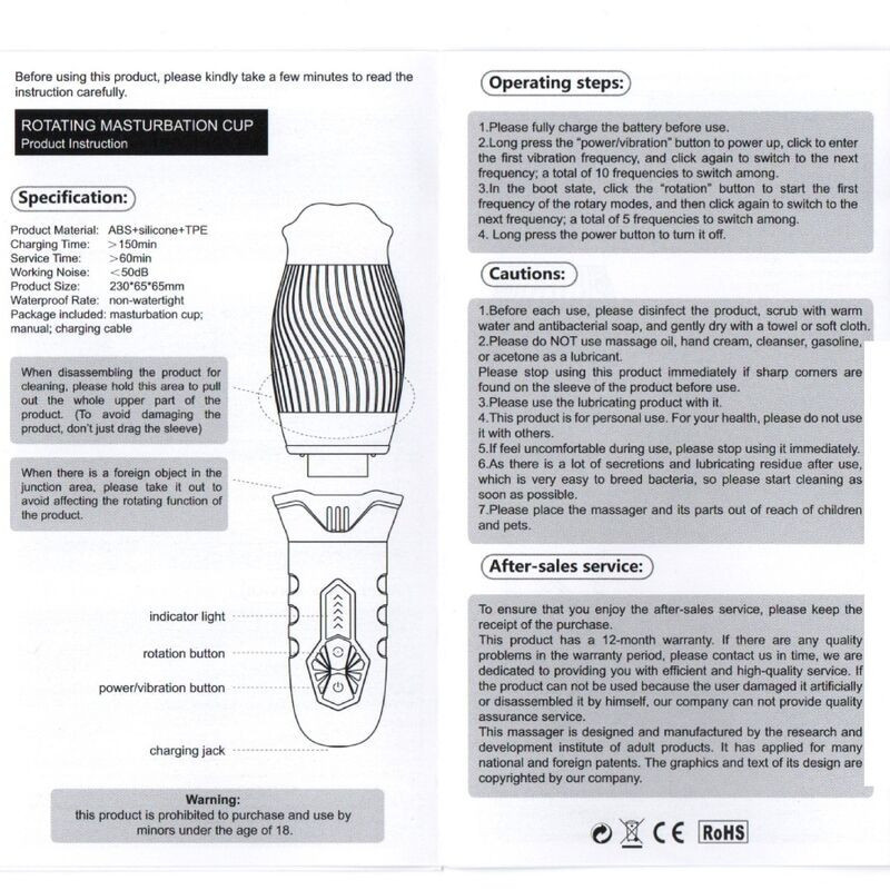 BELUCCI ORAL MASTURBADOR VIBRADOR BLANCO