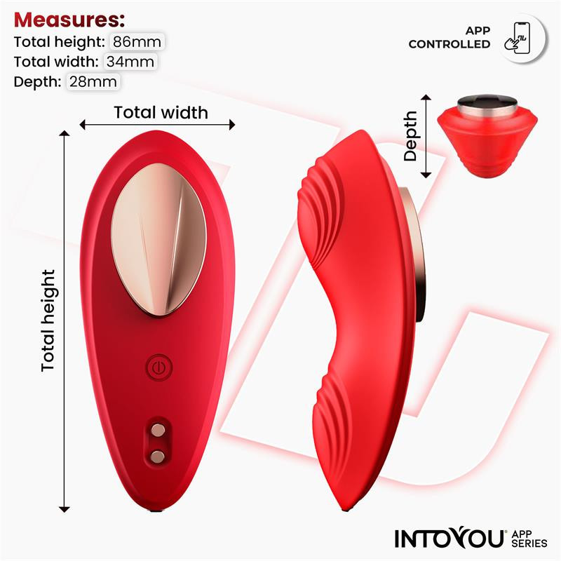 Brisette VIBRADOR DE BRAGUITA CON APP SILICONA ROJO