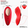 Brisette VIBRADOR DE BRAGUITA CON APP SILICONA ROJO