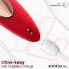 Brisette VIBRADOR DE BRAGUITA CON APP SILICONA ROJO