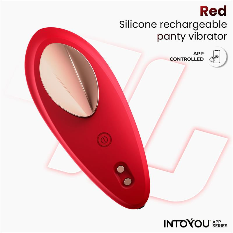 Brisette VIBRADOR DE BRAGUITA CON APP SILICONA ROJO