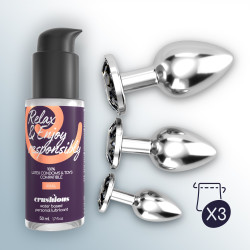 Bijou anal Wet Train Trio negro Pack