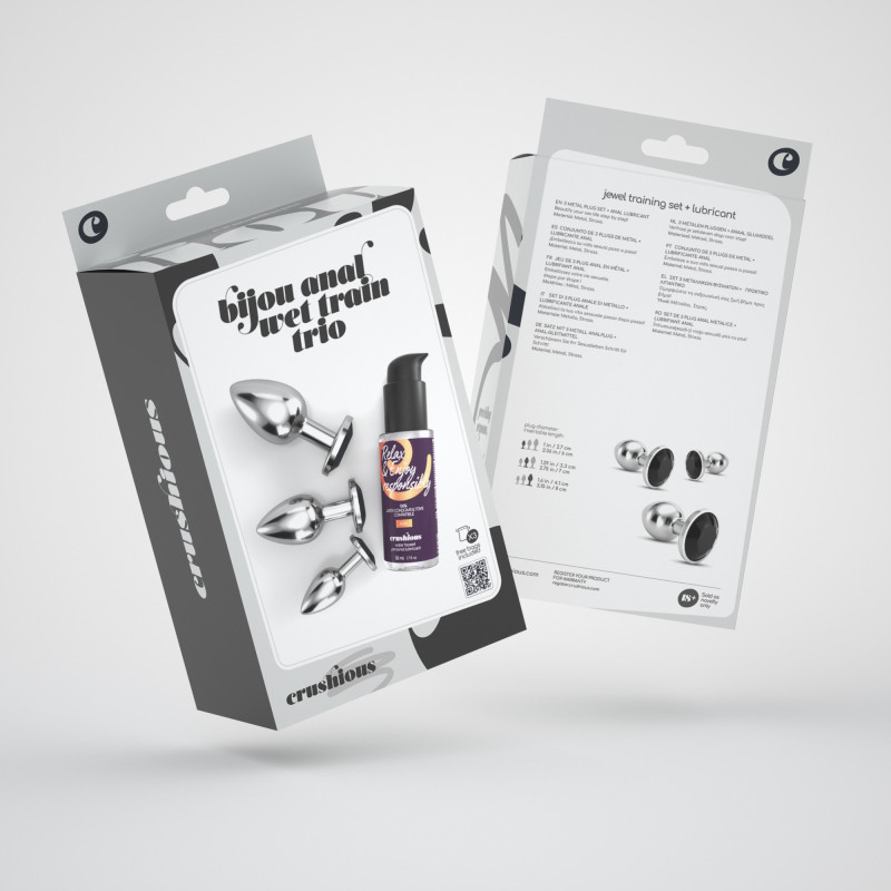 Bijou anal Wet Train Trio negro Pack