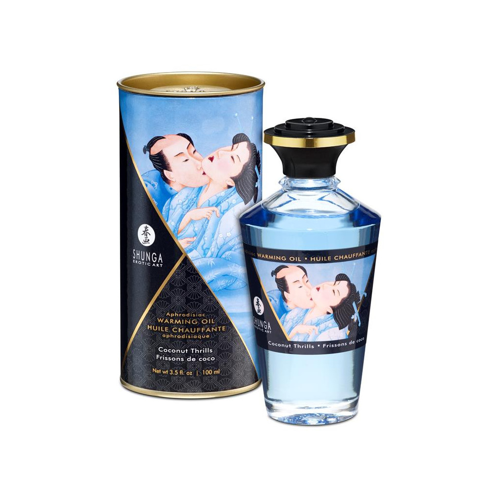 Shunga Aceite de Masaje Efecto Calor Aroma a Coco
