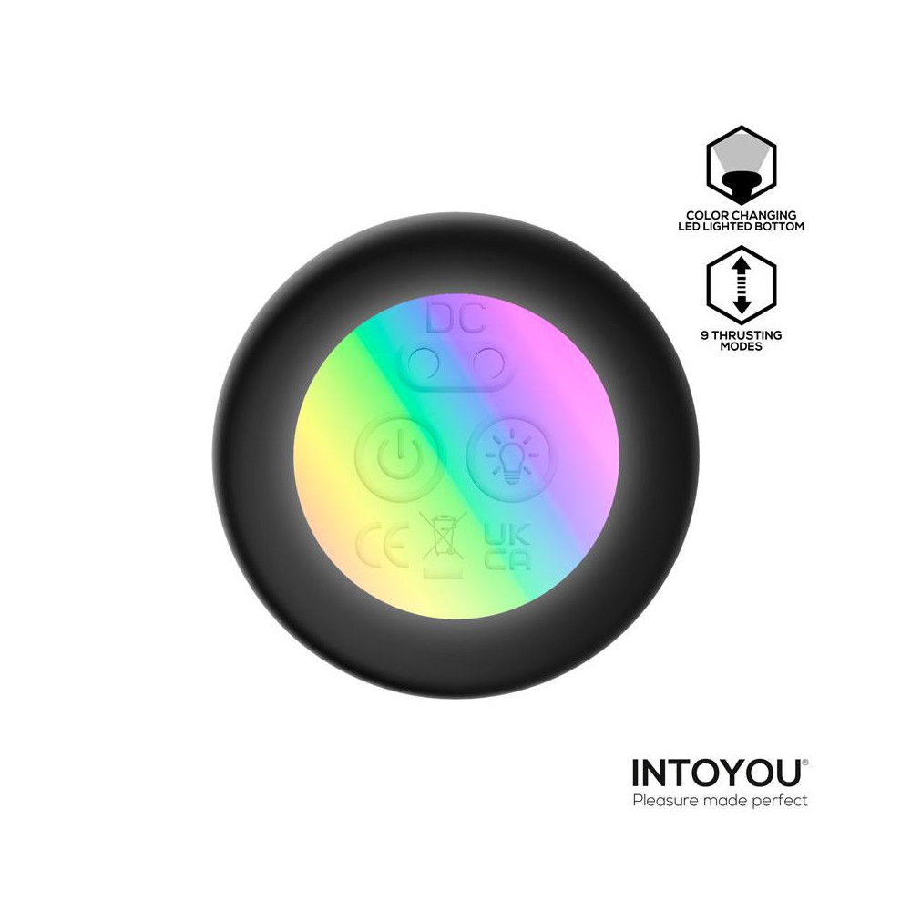 Krax Plug Anal con Vibración, Thrusting y Luz Led con Control Remoto