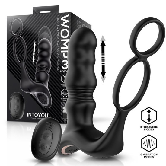 Womp Masajeador Prostático con Vibración, Thrusting y Control Remoto