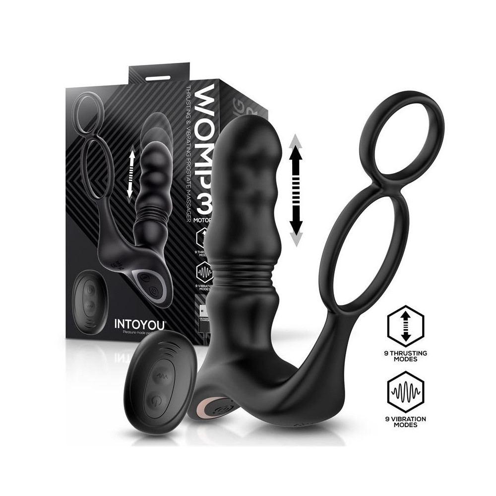 Womp Masajeador Prostático con Vibración, Thrusting y Control Remoto