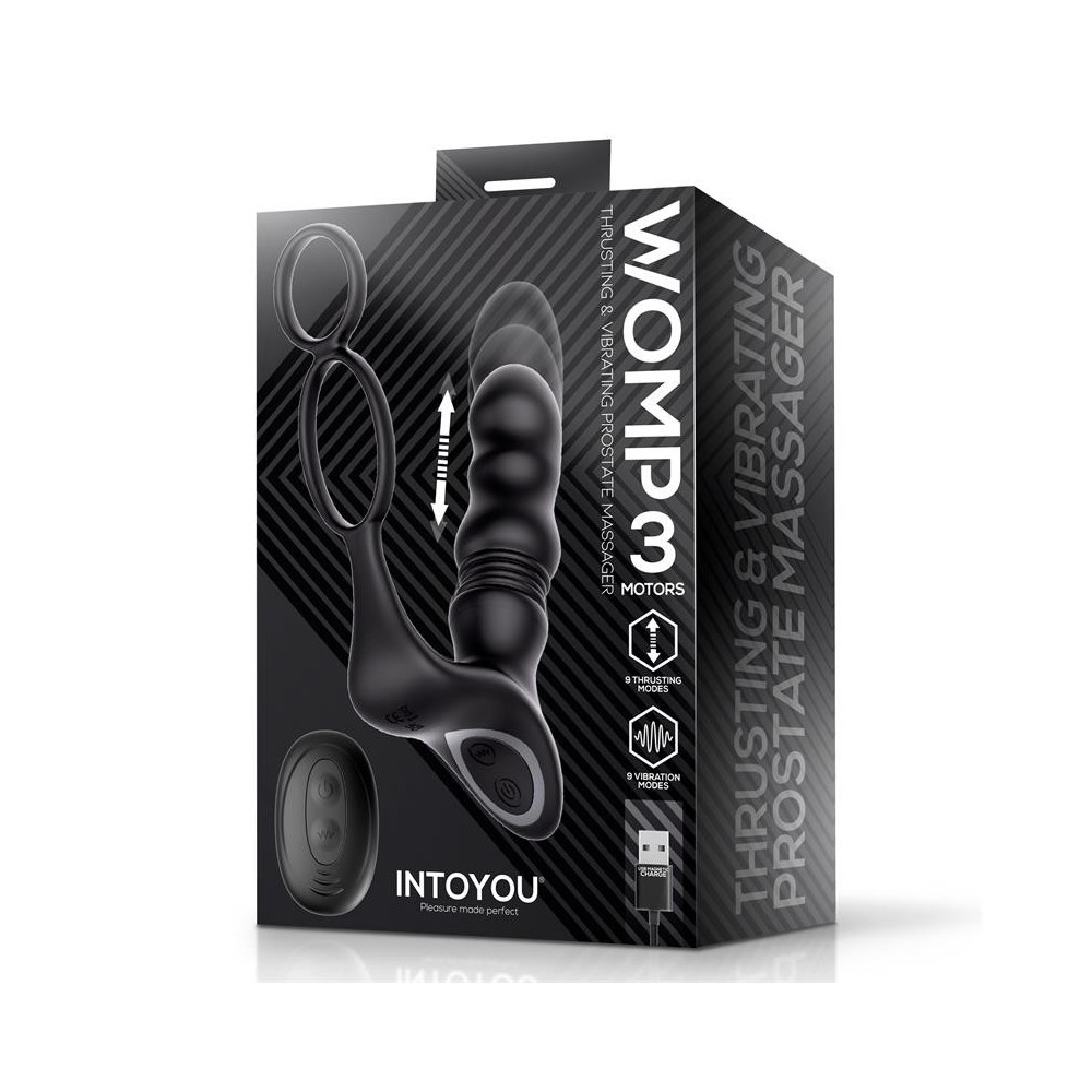 Womp Masajeador Prostático con Vibración, Thrusting y Control Remoto